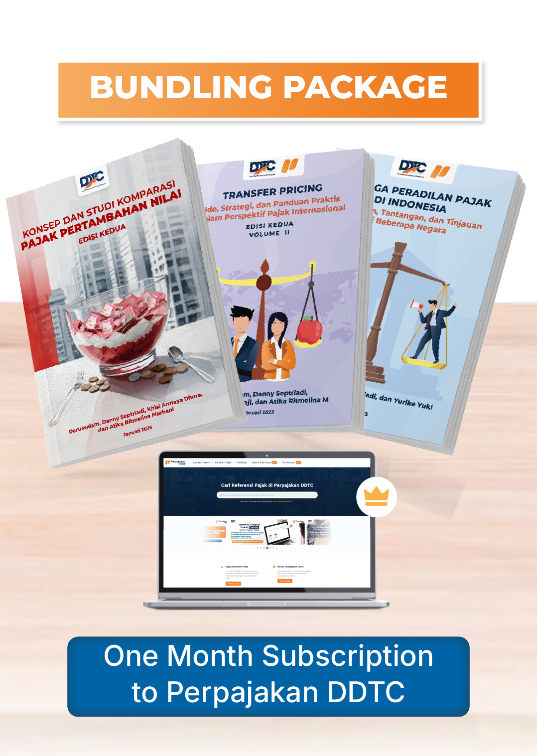 Buku PPN Edisi Kedua + Buku Transfer Pricing Edisi Kedua Volume II + Buku Lembaga Peradilan + 1 Bulan Perpajakan DDTC Premium