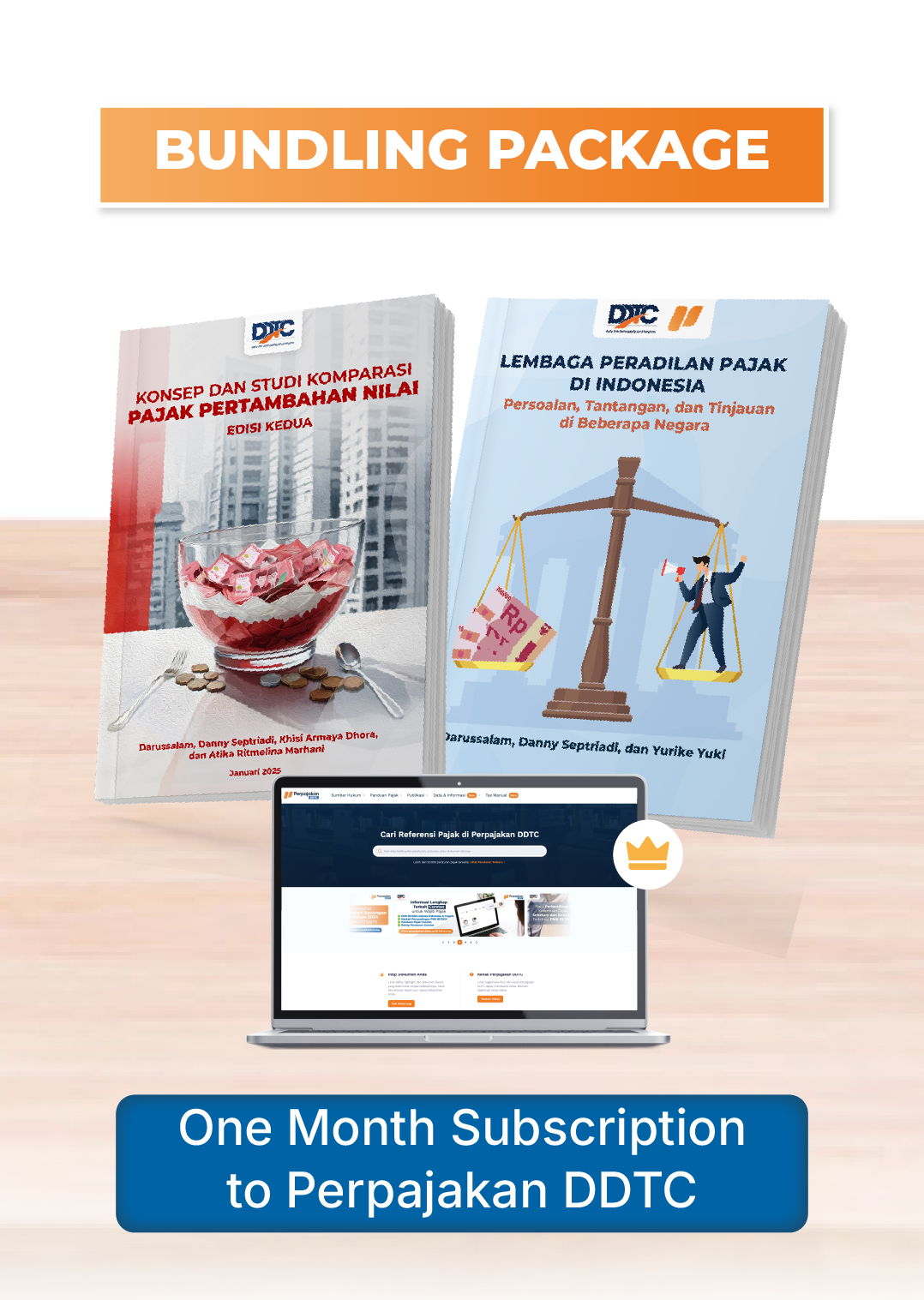 Buku PPN Edisi Kedua + Buku Lembaga Peradilan + 1 Bulan Perpajakan DDTC Premium