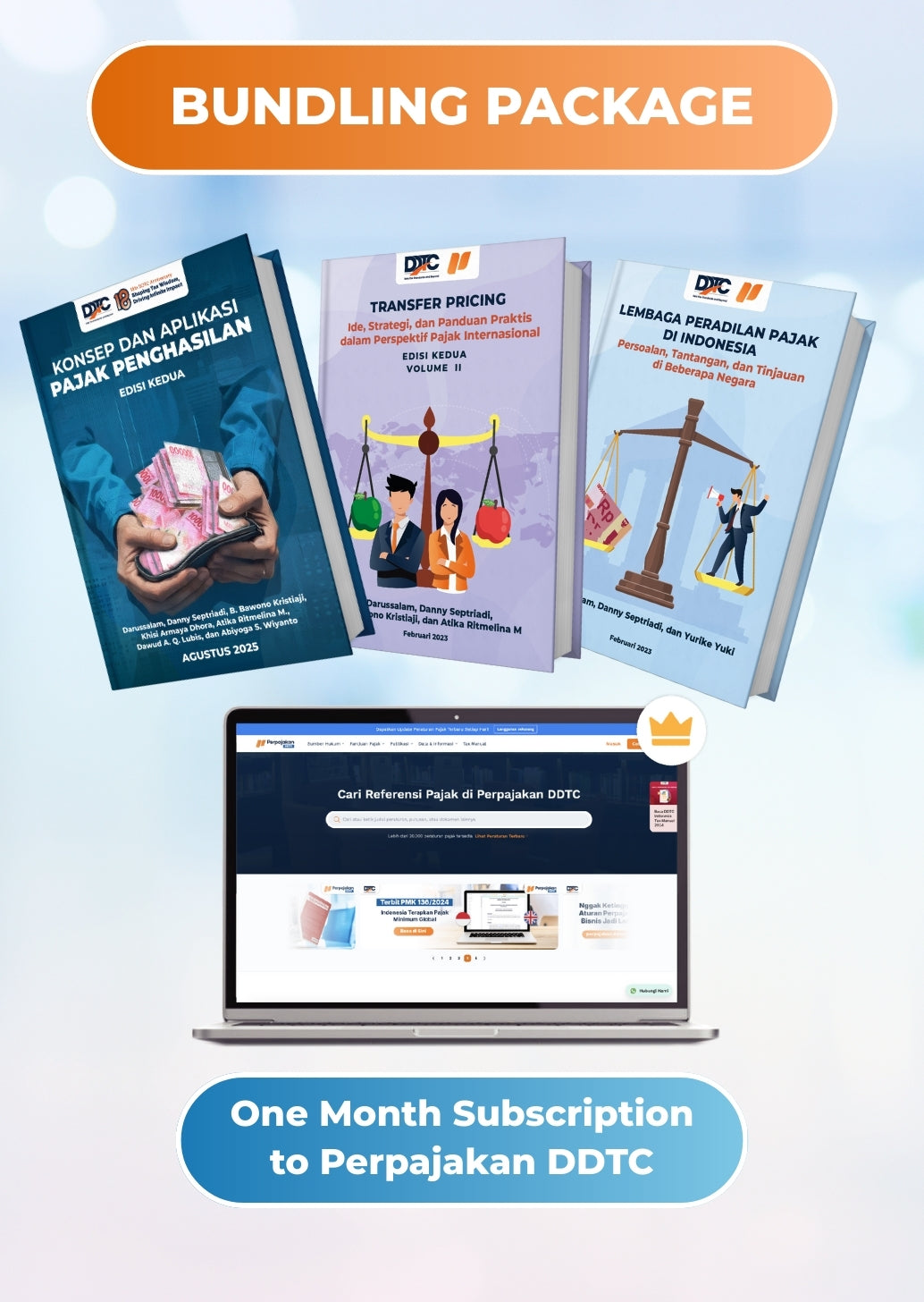 Buku PPh Edisi Kedua + Buku Transfer Pricing + Buku Lembaga Peradilan + 1 Bulan Perpajakan DDTC