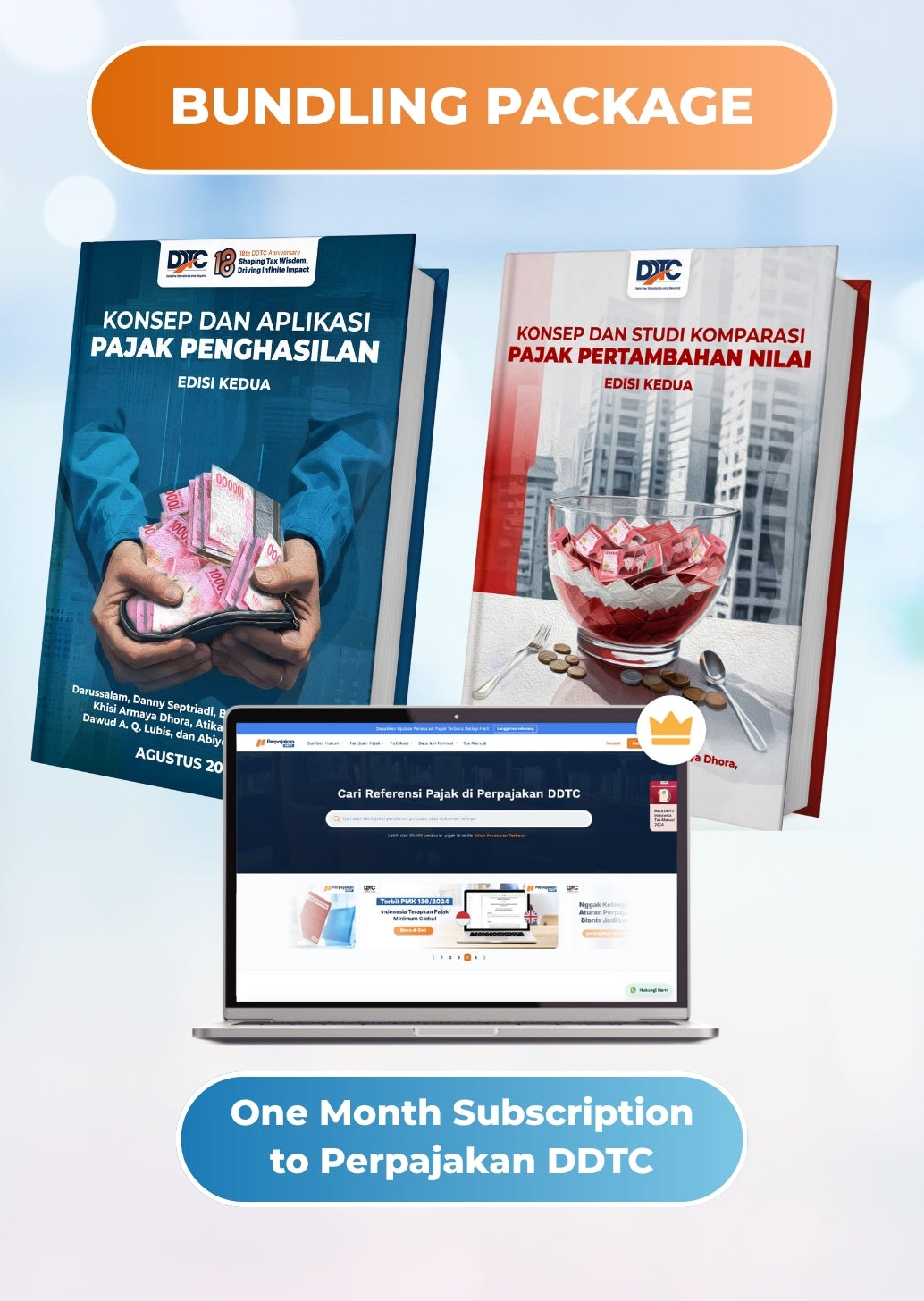 Buku PPh Edisi Kedua + Buku PPN Edisi Kedua + 1 Bulan Perpajakan DDTC Premium