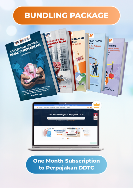 Buku PPh Edisi Kedua, Buku P3B Edisi Kedua, Buku Lembaga Peradilan, Buku Transfer Pricing, Buku PPN Edisi Kedua, dan 1 Bulan Perpajakan DDTC
